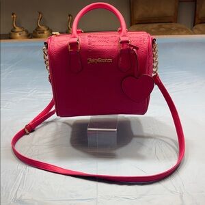 Juicy Couture Fuchsia Satchel with Heart Charm
